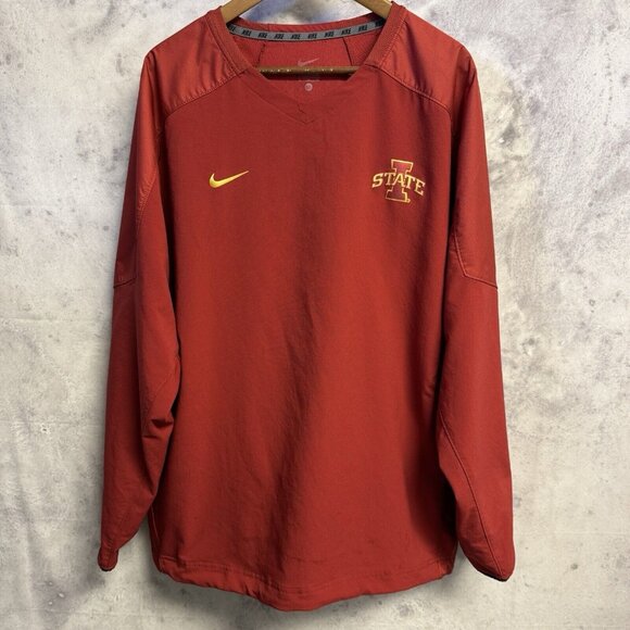 Iowa State Cyclones Nike Jacket Mens XL Red College Logo Pullover - Picture 1 of 14